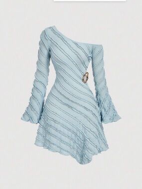 Beautiful light blue irregular shaped dress